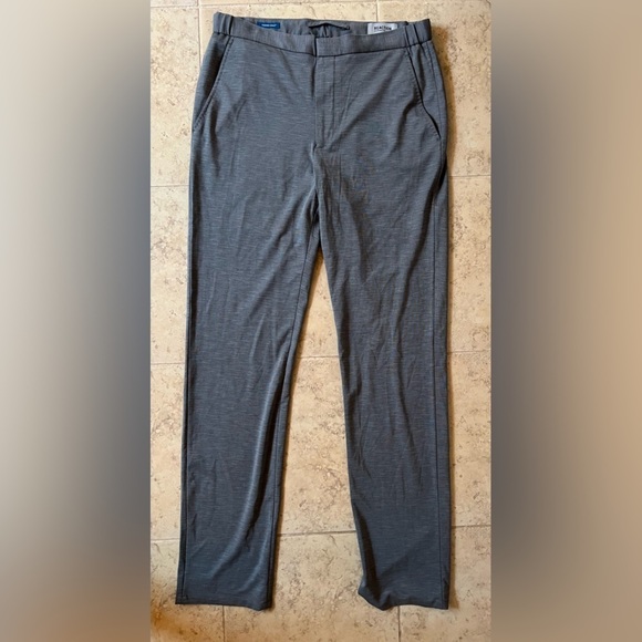 Reaction Kenneth Cole Men’s‎ Gray Flat Front Stretch Slim Dress Pants s 32/33 - Picture 1 of 4